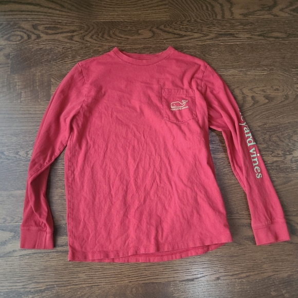 Vineyard Vines Red Long Sleeve Shirt with Logo Sz.L (16) - Picture 1 of 8